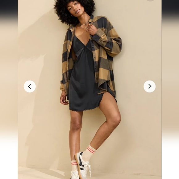 aerie Other - Aerie Men's Casual Plaid Shirt - Navy and Beige NWOT